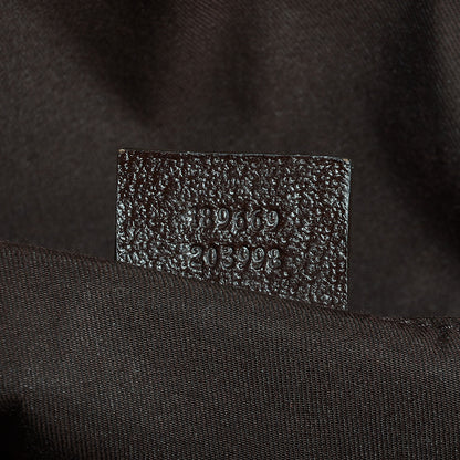 Gucci GG Monogram Medium Web Handle Vertical Tote Bag Dark Brown 8 of 9