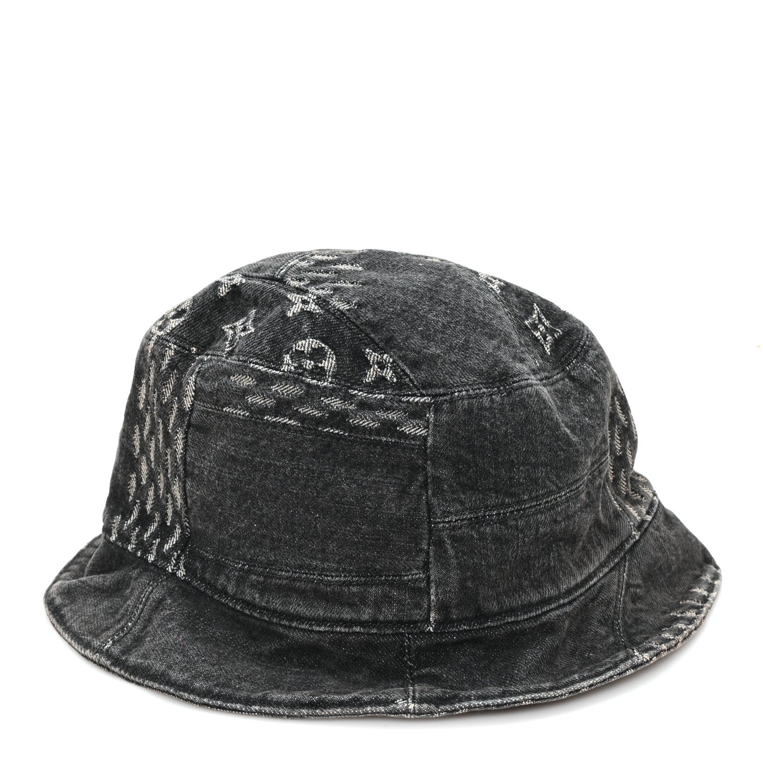 Louis Vuitton x NIGO Monogram Giant Denim Giant Damier Wave Sun Hat 60 Gray 4 of 8