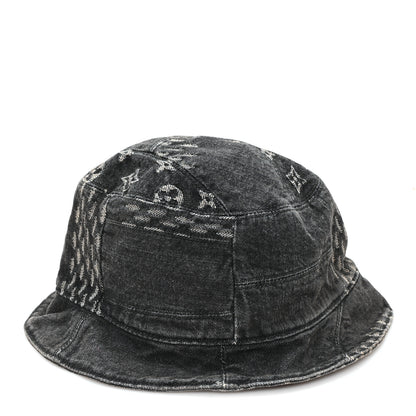 Louis Vuitton x NIGO Monogram Giant Denim Giant Damier Wave Sun Hat 60 Gray 4 of 8