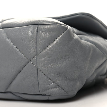 Chanel Lambskin Quilted Large Chanel 19 Flap Grey 10 of 11