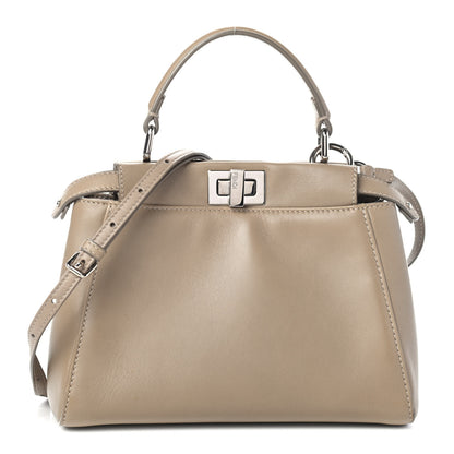 Fendi Nappa Mini Peekaboo Iconic Satchel Tortora 1 of 4