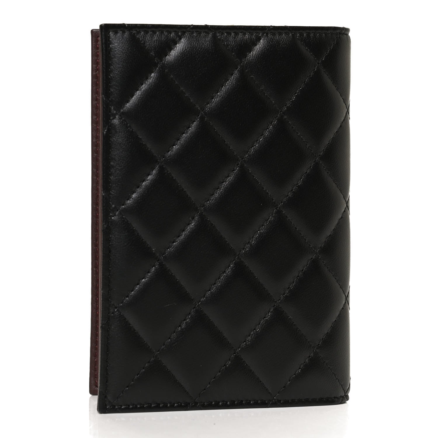 Chanel Lambskin Quilted Passport Holder Black 3 of 8