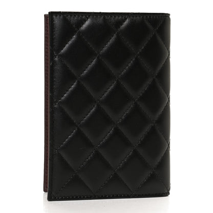 Chanel Lambskin Quilted Passport Holder Black 3 of 8