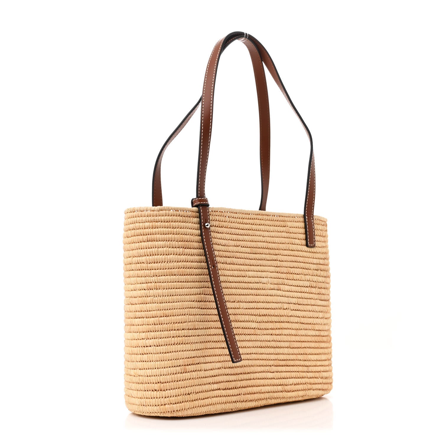 Loewe Raffia Small Square Basket Tote Bag Natural Tan 3 of 10