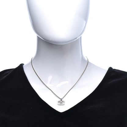 Chanel Crystal Timeless CC Necklace Silver 2 of 6