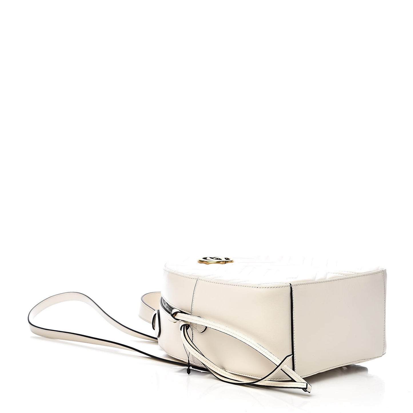 Calfskin Matelasse GG Marmont Dome Backpack White