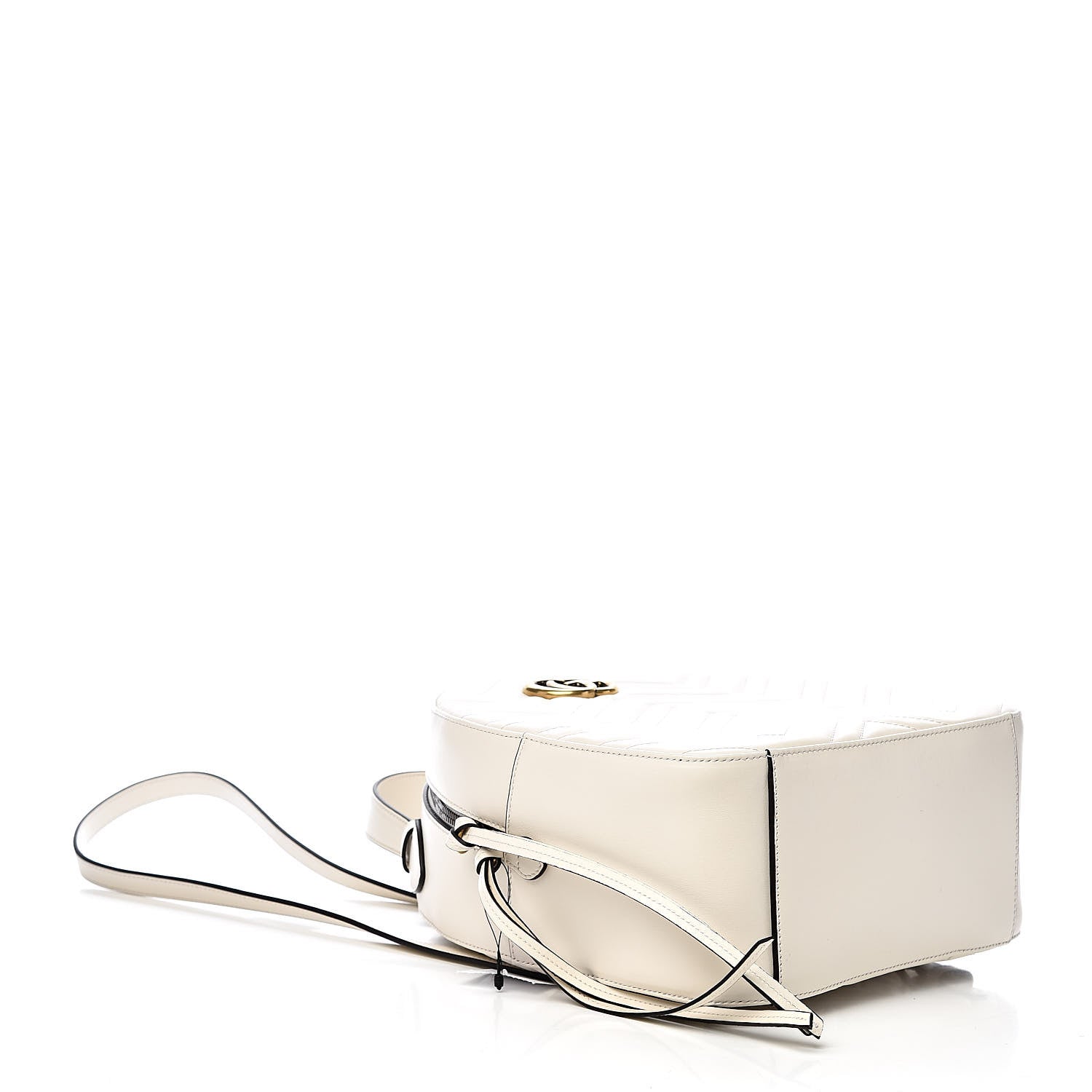 Gucci Calfskin Matelasse GG Marmont Dome Backpack White 4 of 10