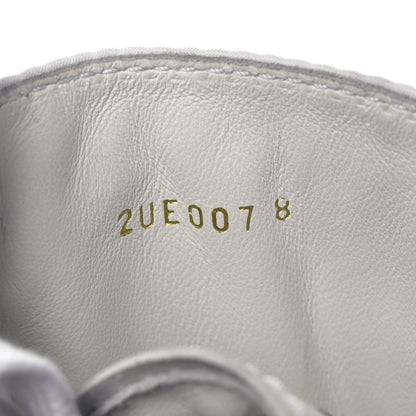 Prada Spazzolato Rois Re-Nylon Metal Triangle Logo Mens Monolith Pouch Pocket 60mm Combat Boots 8 White 7 of 12