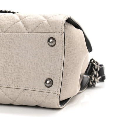 Chanel Caviar Quilted Small CC Bucket Bag Grey 10 of 10