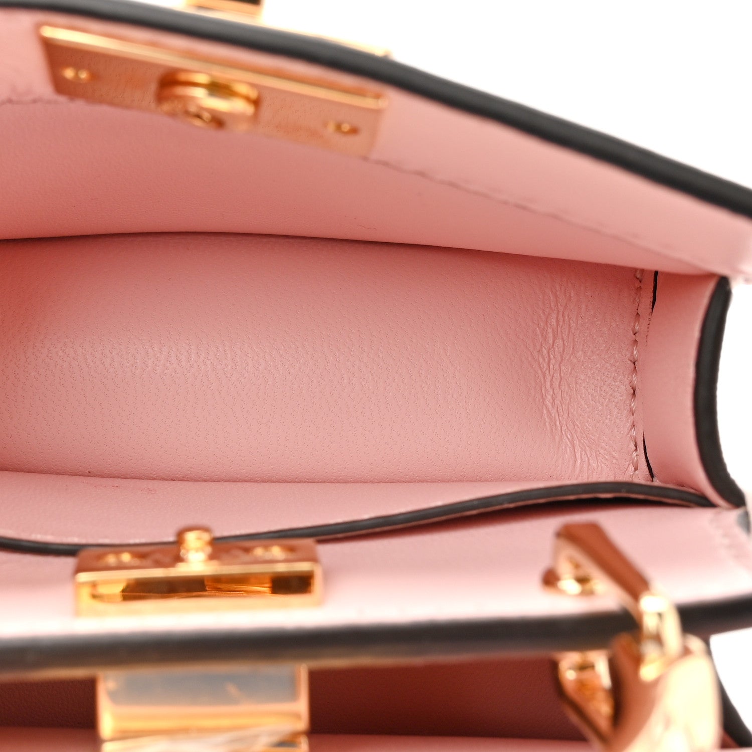 Fendi Shiny Nappa Nano Peekaboo Maxi Handle Satchel Rosa Confetto 5 of 11