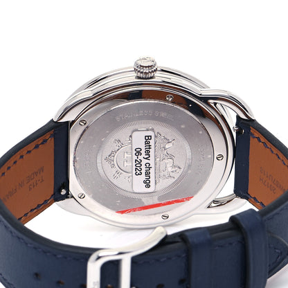 Hermes Stainless Steel Swift 40mm Arceau Quartz Watch Blue Abysse 4 of 5