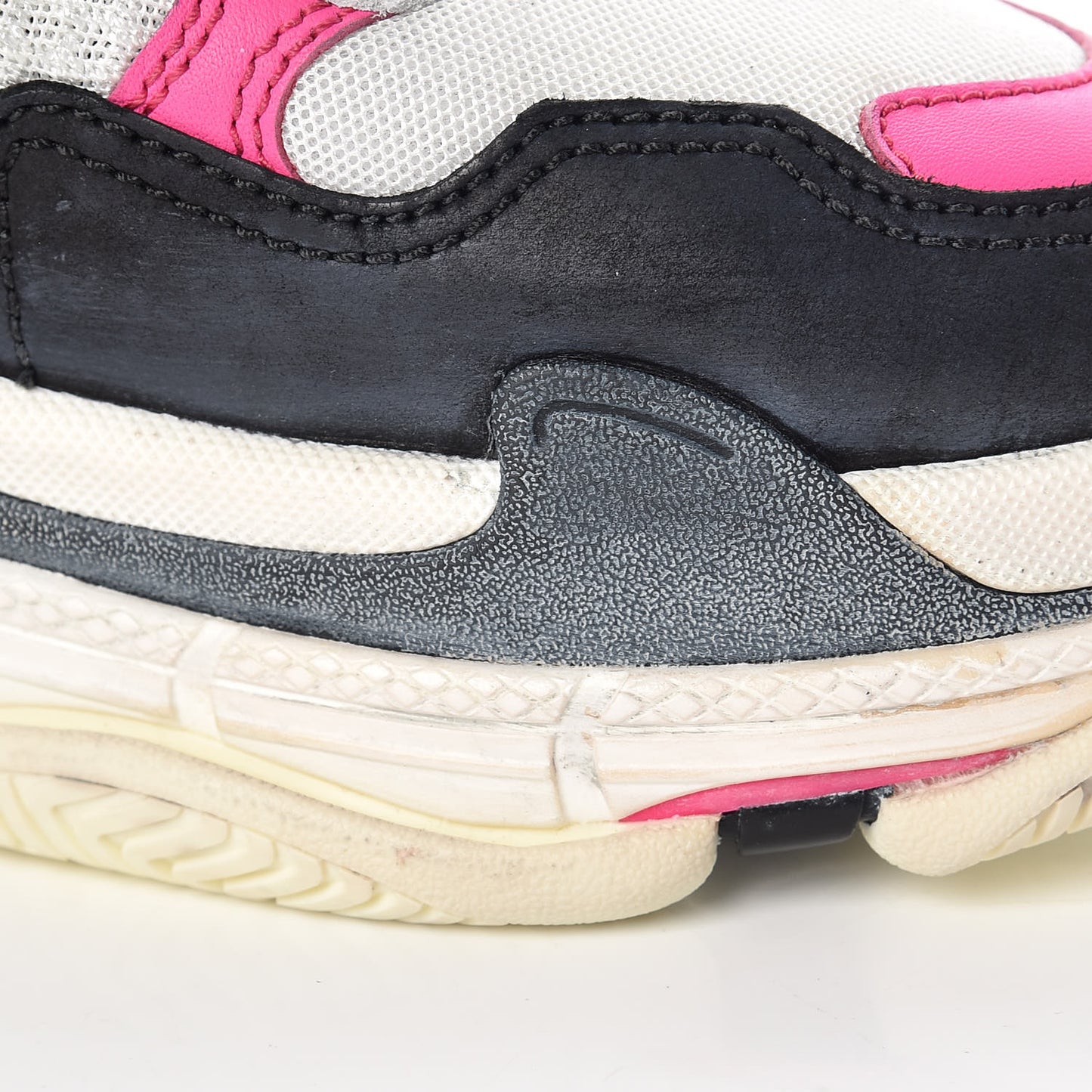 Fabric Mesh Womens Triple S Sneakers 41 Rose Fluo Black White
