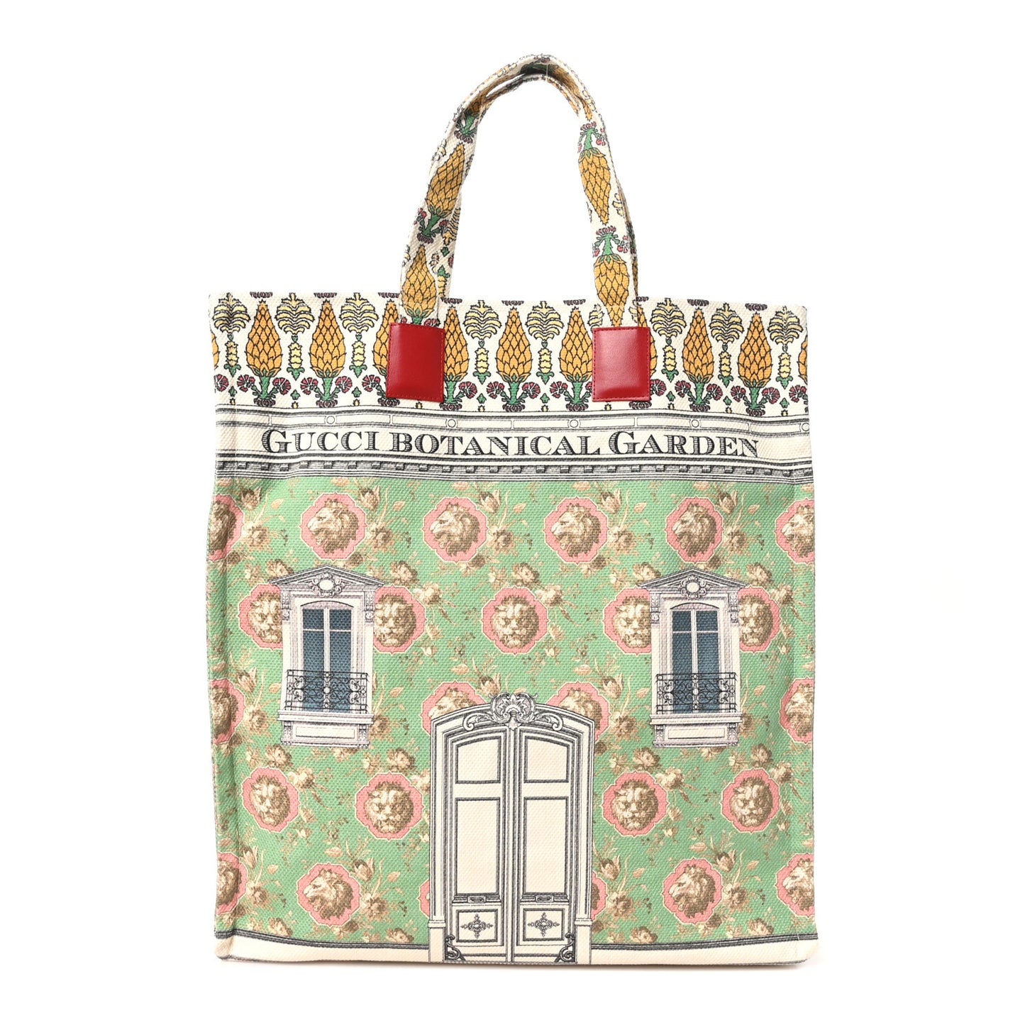 Canvas Botanical Garden Vertical Tote Multicolor