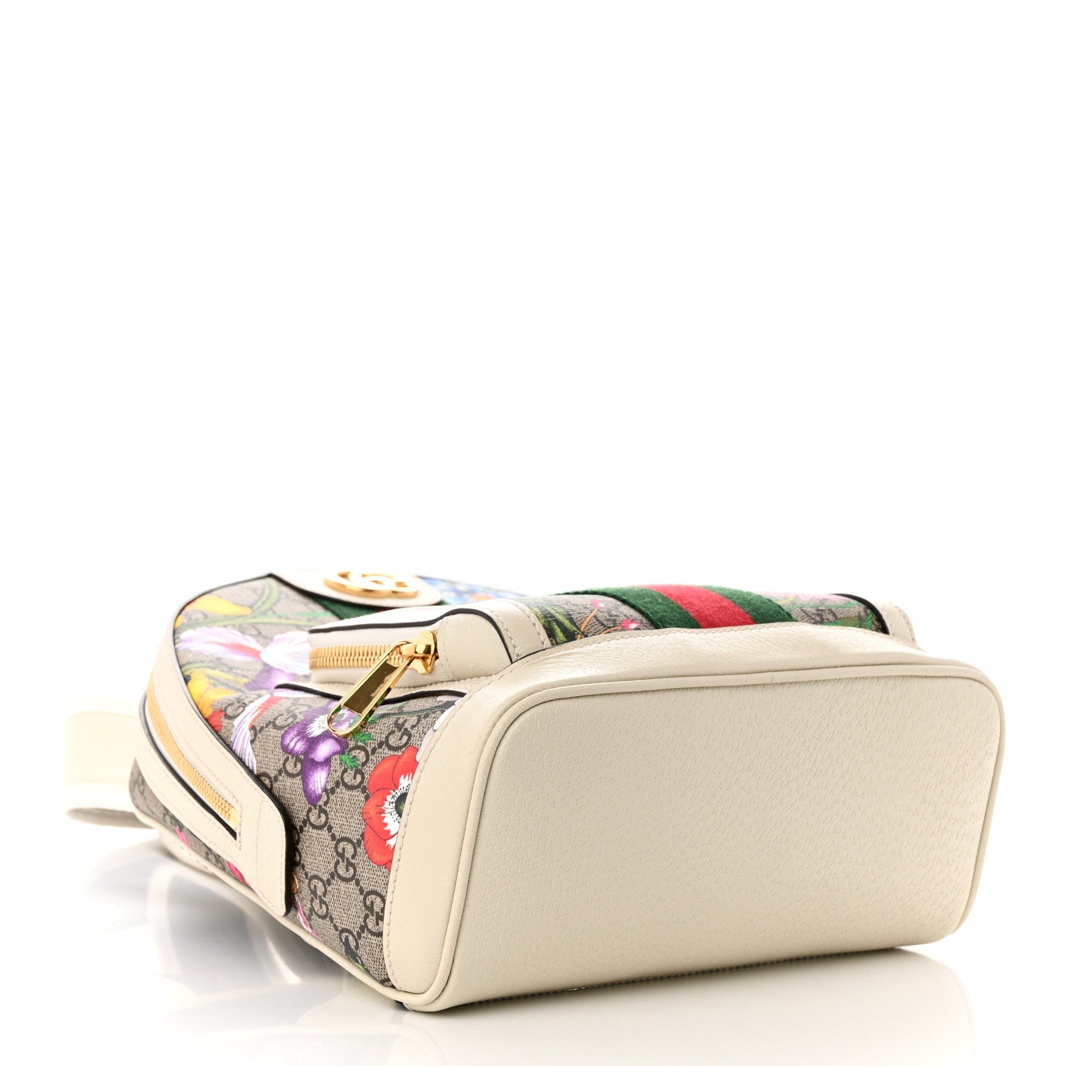 Gucci GG Supreme Monogram Flora Web Small Ophidia Day Backpack White 4 of 10