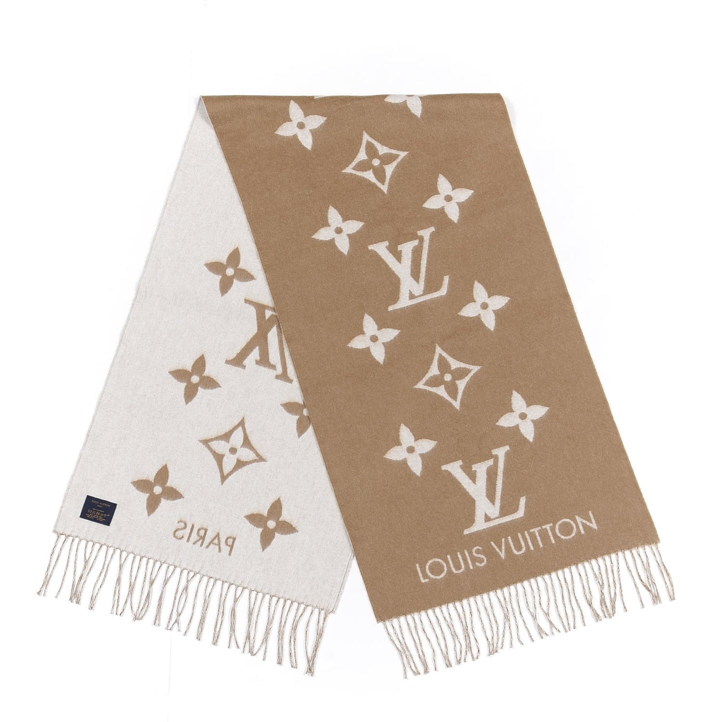 Cashmere Monogram Reykjavik Scarf Sand
