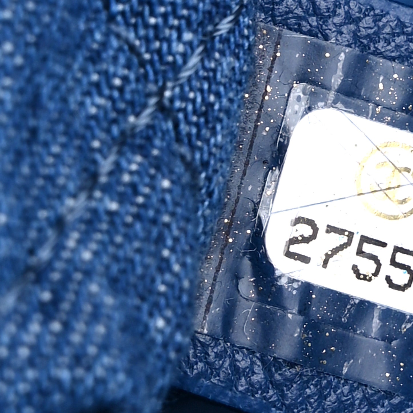 Denim Printed Shopping Bag Blue