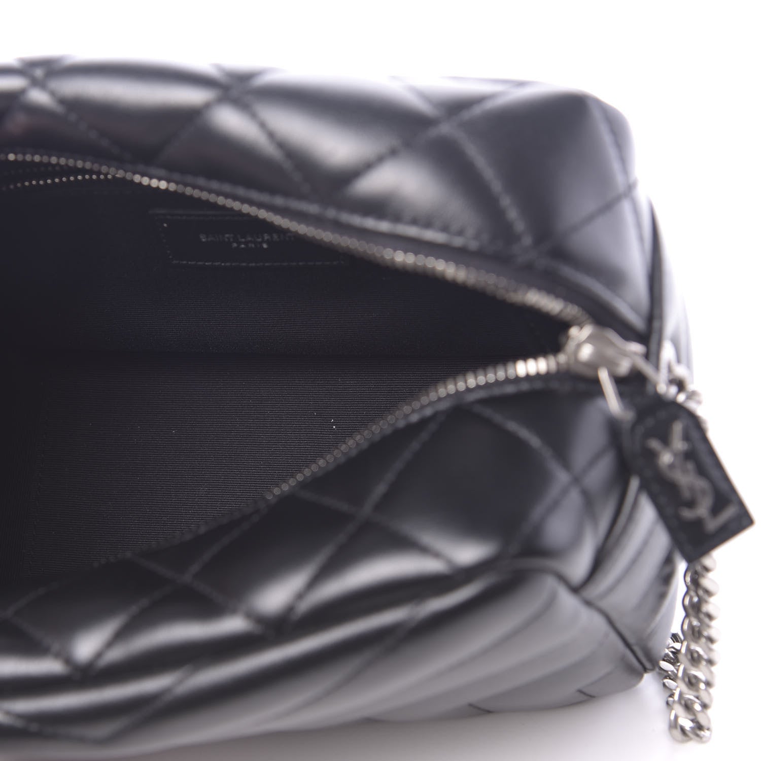 Saint Laurent Calfskin Y Quilted Monogram Small Loulou Bowling Bag Black 5 of 9