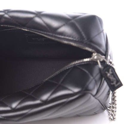 Saint Laurent Calfskin Y Quilted Monogram Small Loulou Bowling Bag Black 5 of 9