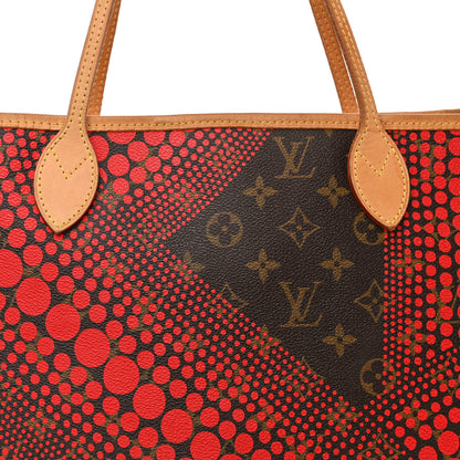Louis Vuitton Monogram Kusama Waves Neverfull MM Red 9 of 21