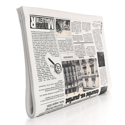 Louis Vuitton Calfskin Newspaper Print Pouch 3 of 15