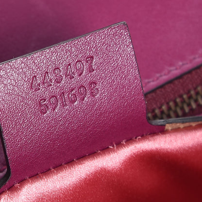 Gucci Velvet Matelasse Small GG Marmont Shoulder Bag Fuchsia Violet Cyclamen 7 of 8