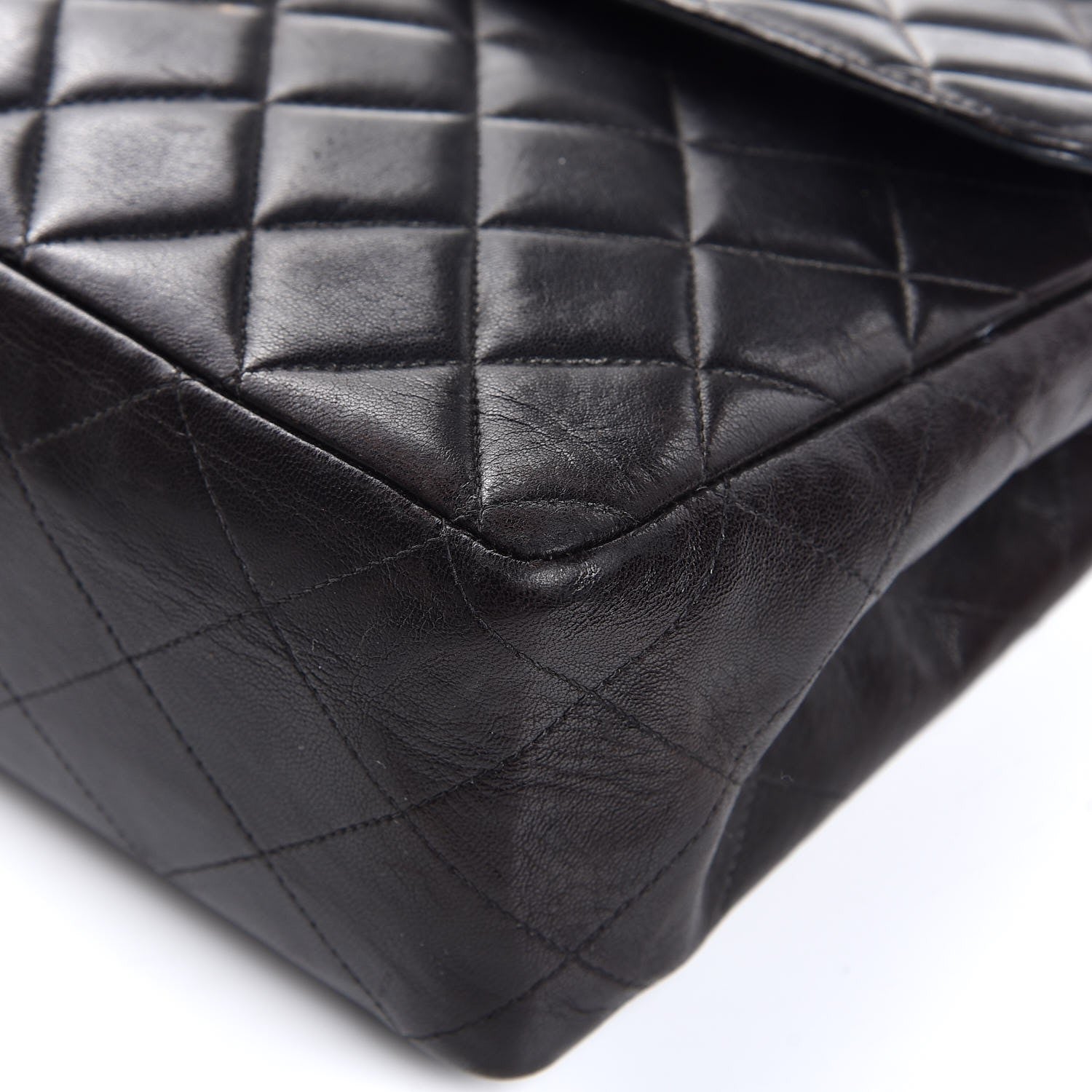 Chanel Lambskin Quilted Jumbo Single Flap Black 12 of 26