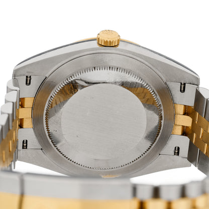 Rolex Stainless Steel 18K Yellow Gold Diamond 41mm Oyster Perpetual Datejust Watch Champagne 126333 4 of 5