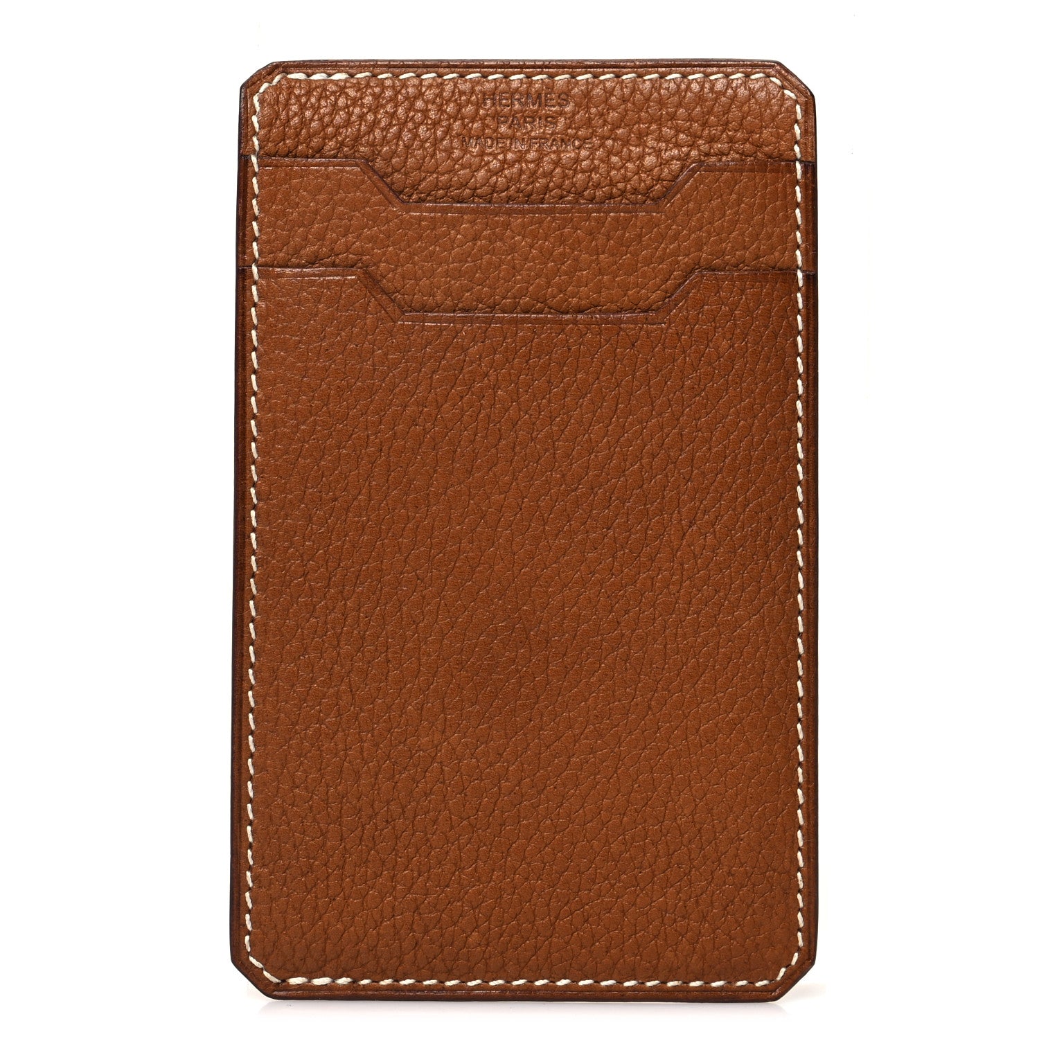 Hermes Barenia Faubourg City 3CC Card Holder Fauve 1 of 10