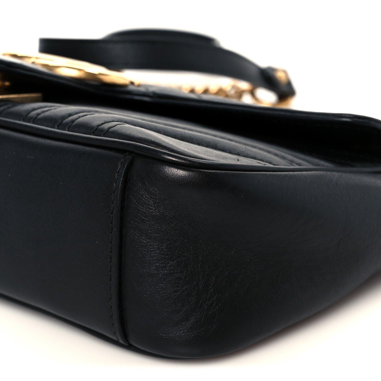 Gucci Calfskin Matelasse Small GG Marmont Shoulder Bag Black 11 of 11