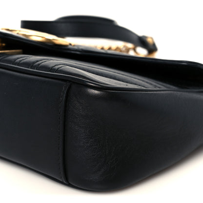 Gucci Calfskin Matelasse Small GG Marmont Shoulder Bag Black 11 of 11