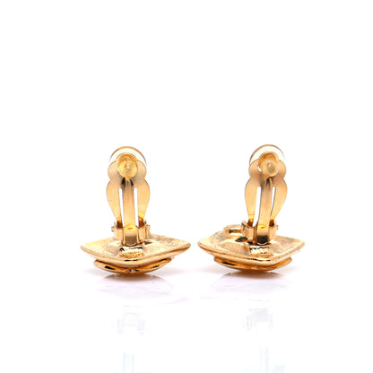 Chanel CC Clip On Earrings Gold 4 of 6