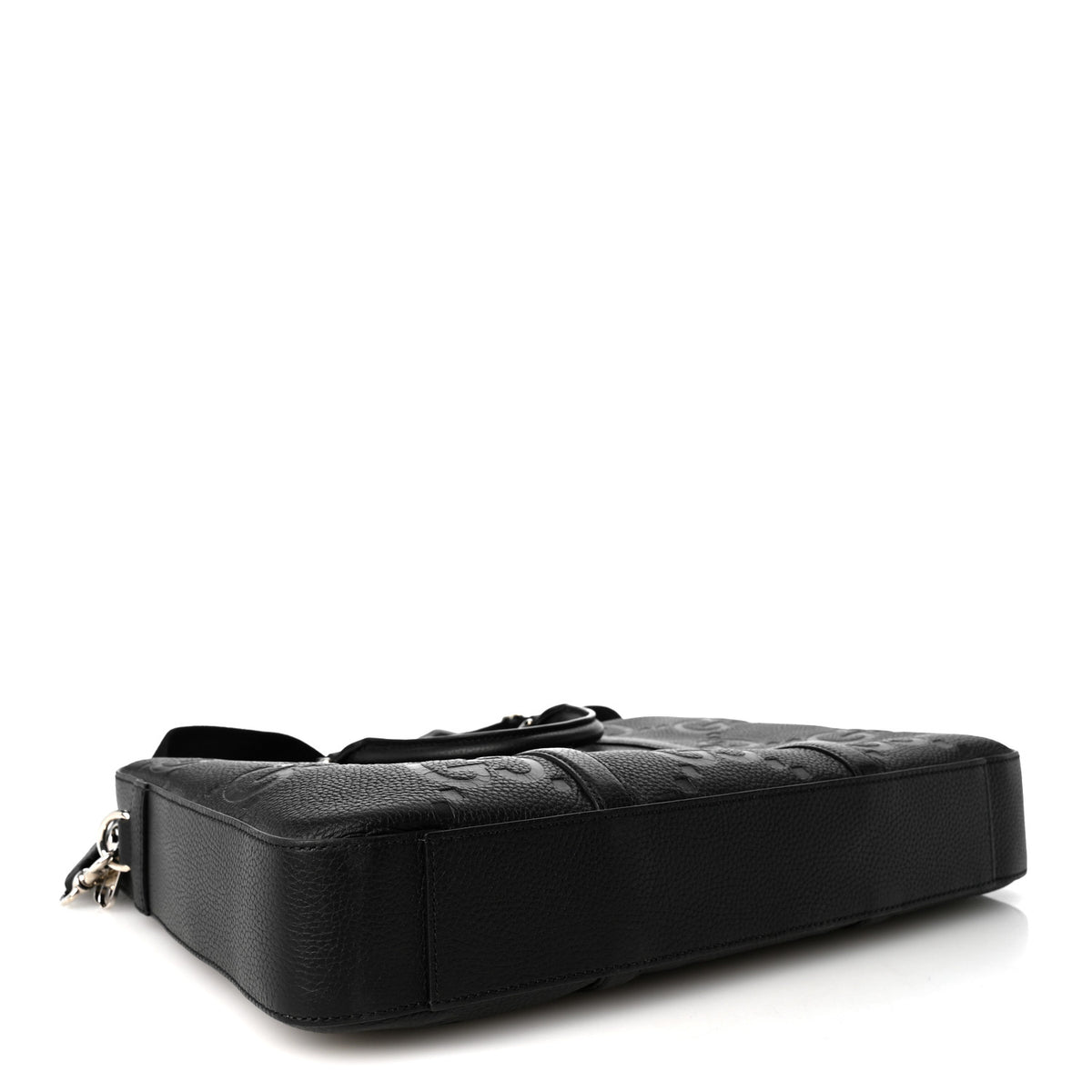 Gucci Piuma Calfskin Jumbo GG Embossed Briefcase Black 4 of 9