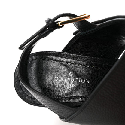 Louis Vuitton Grained Calfskin Horizon Sandals 36 Black 8 of 12