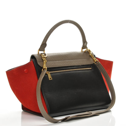 Celine Bullhide Calfskin Small Tri-Color Trapeze 3 of 6