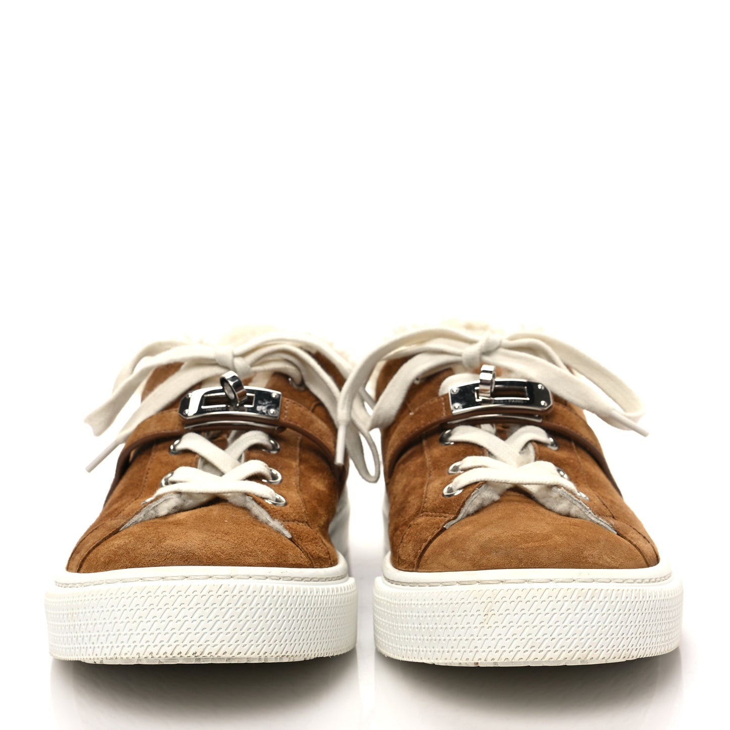Suede Shearling Day Sneakers 37.5 Naturel