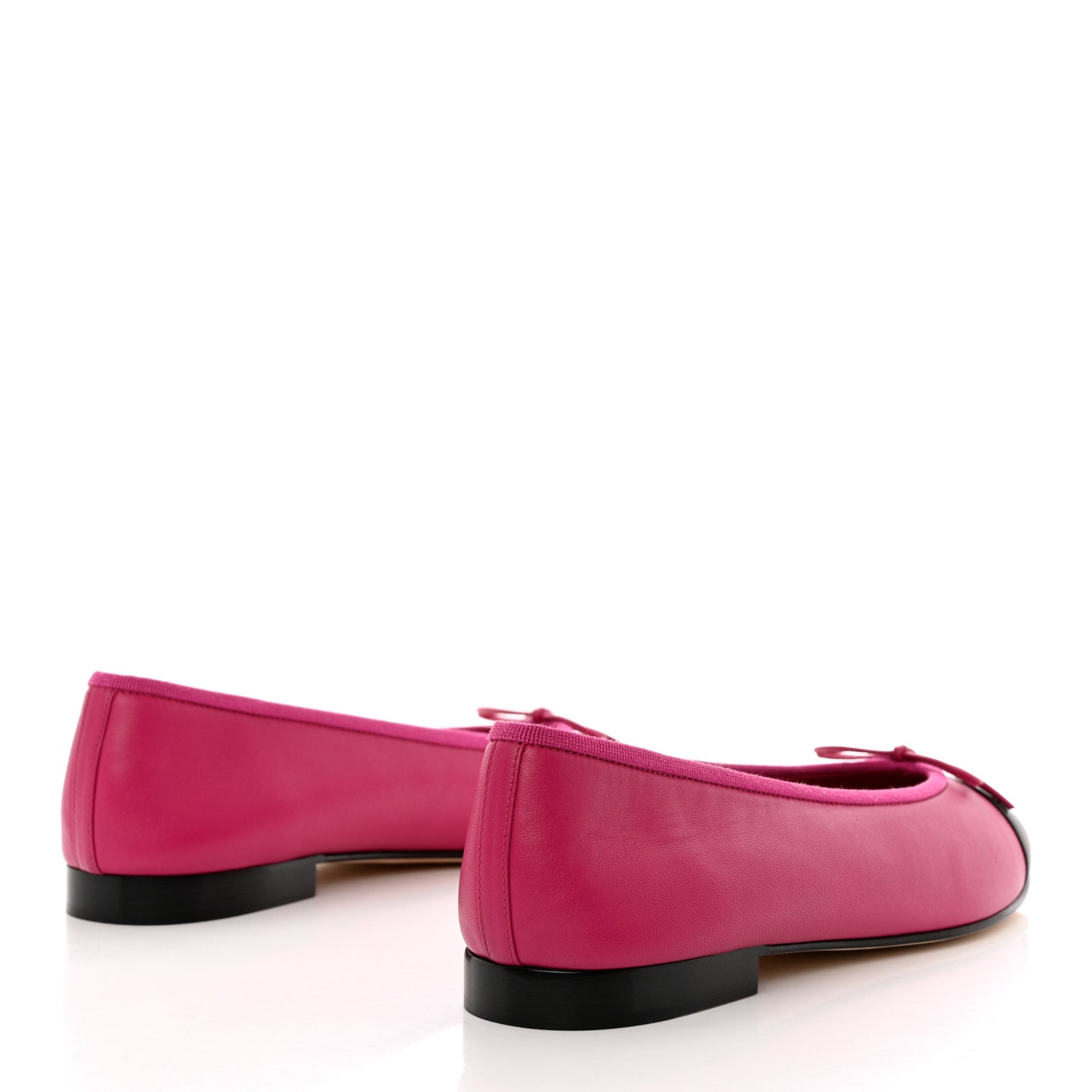 Goatskin Cap Toe CC Ballerina Flats 40.5 Bright Pink