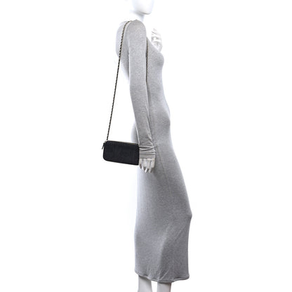 Chanel Lurex Straw Small Deauville Clutch With Chain Black 2 of 11