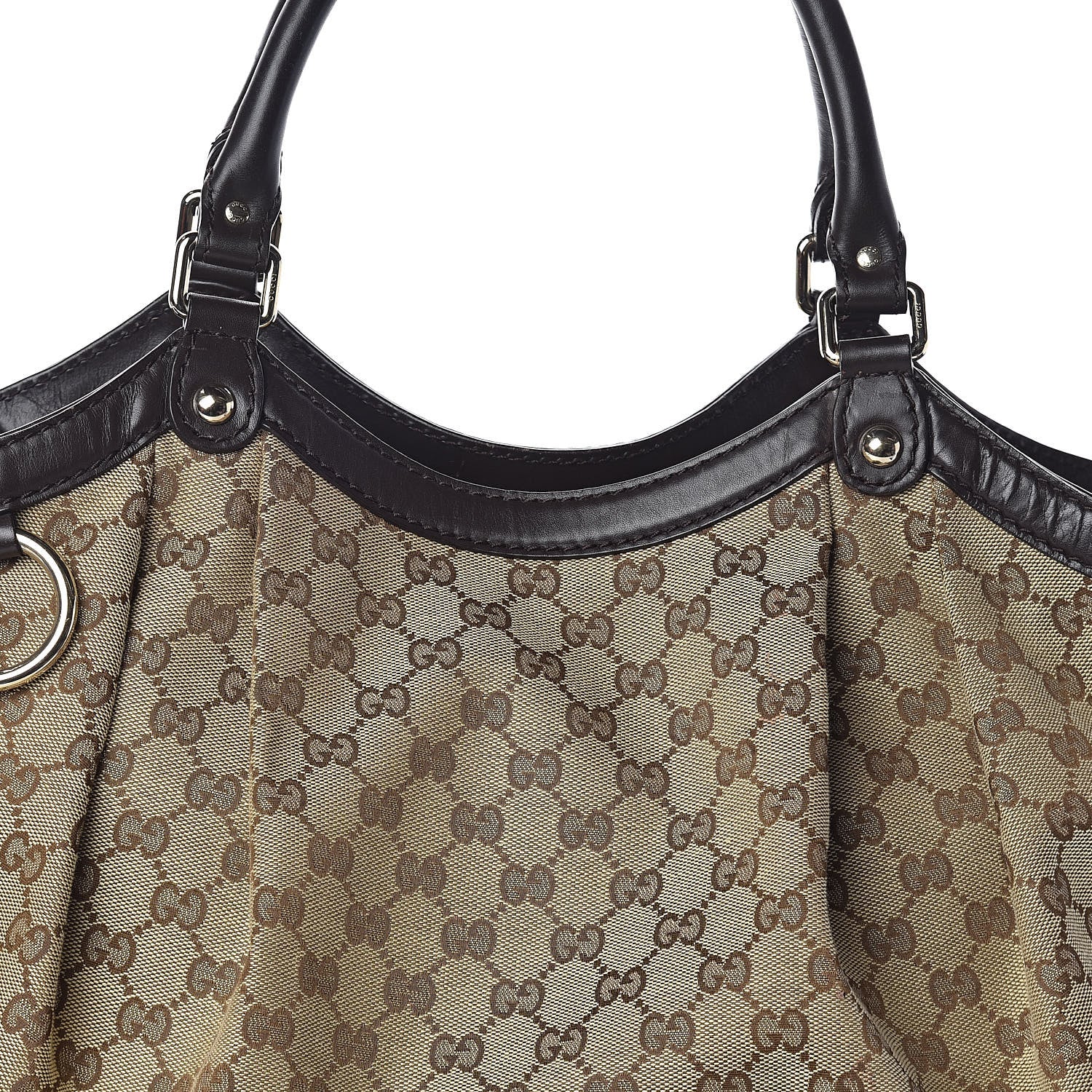Gucci Monogram Large Sukey Tote Dark Brown 8 of 10