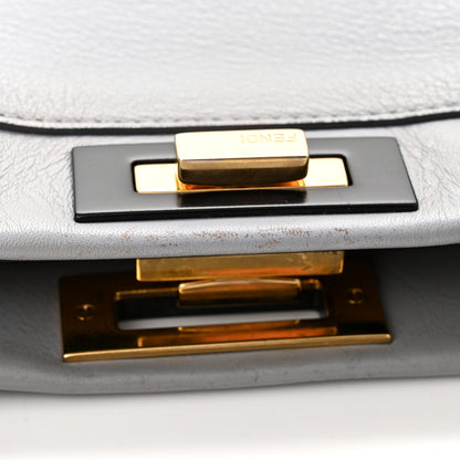 Fendi Vitello Seta Shiny Nappa Medium Peekaboo Iconic Satchel Ardesia Amido 11 of 13