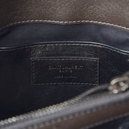 Saint Laurent Calfskin Matelasse Chevron Monogram Medium College Bag Faggio 6 of 9