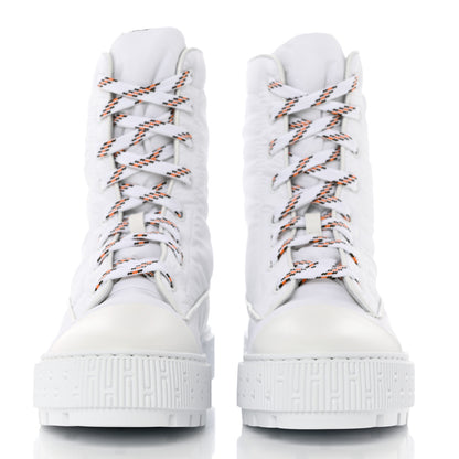 Hermes Calfskin Parachute Fresh Ankle Boots 38.5 White 2 of 8
