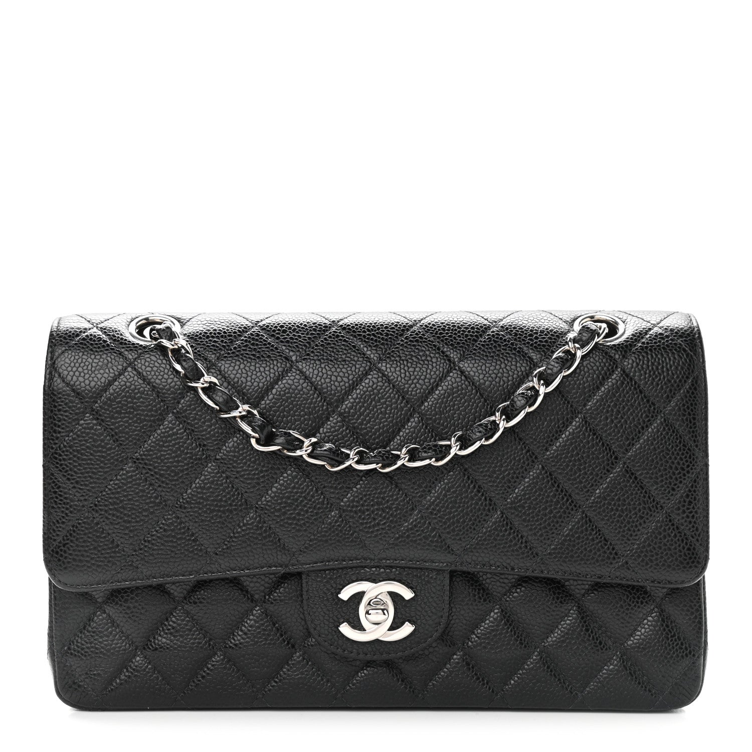 Chanel Caviar Quilted Medium Double Flap Black 1 of 13