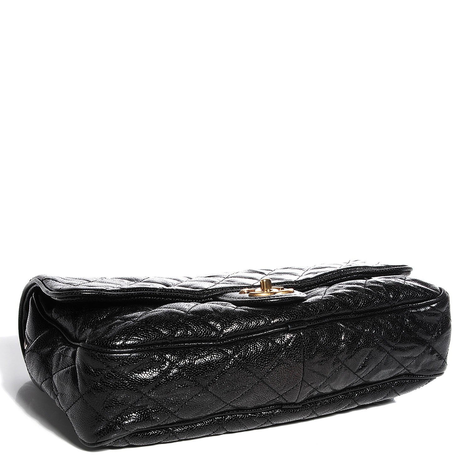 Chanel Crumpled Grained Calfskin Large Shiva Flap Black 4 of 9