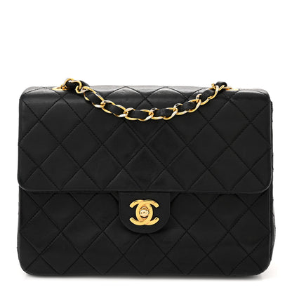 Chanel Lambskin Quilted Mini Square Flap Black 1 of 14