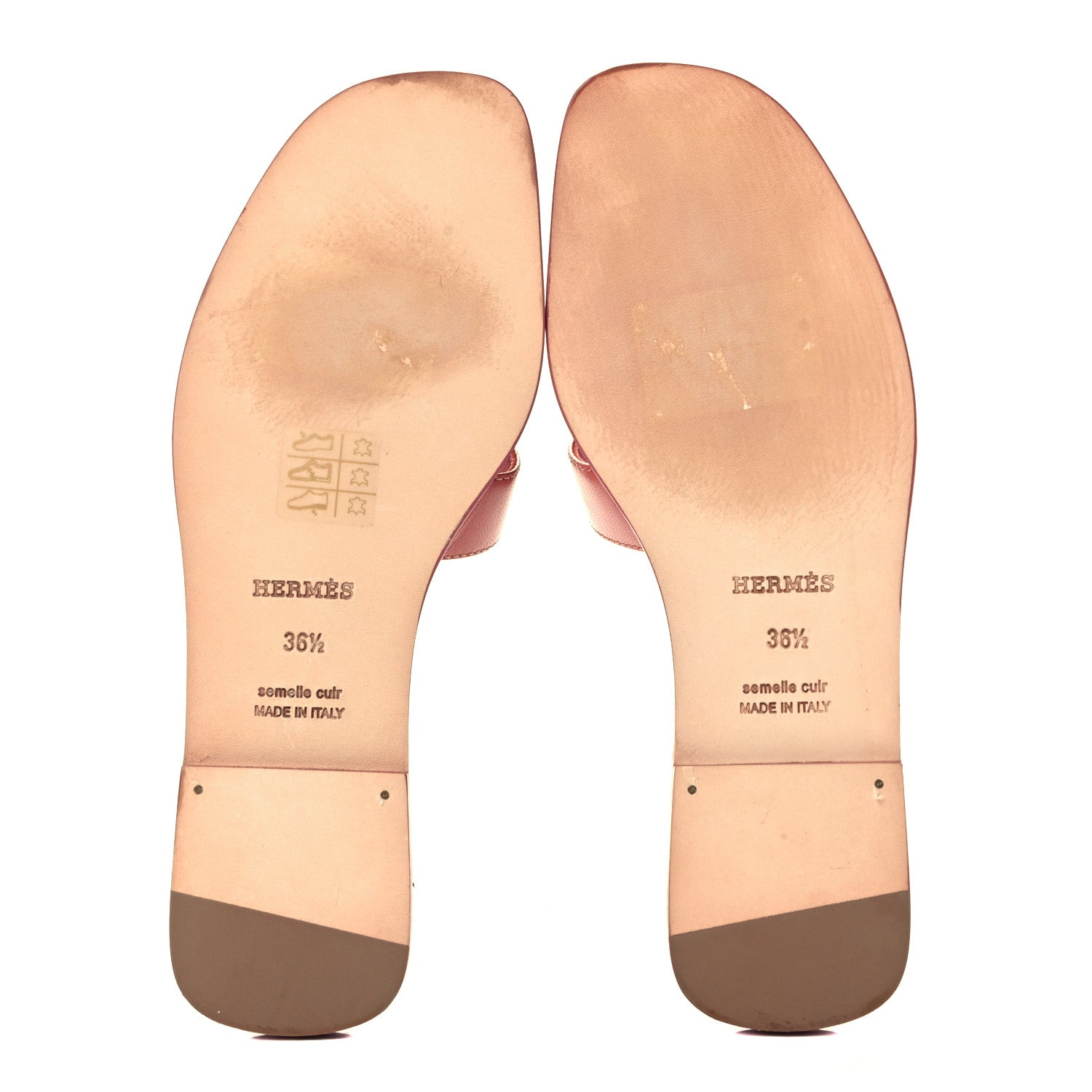 Hermes Goatskin Oran Sandals 36.5 Rouge Blush 6 of 11