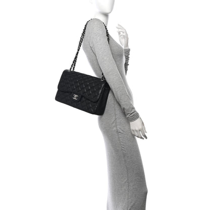 Chanel Caviar Quilted Jumbo Double Flap Black 2 of 14