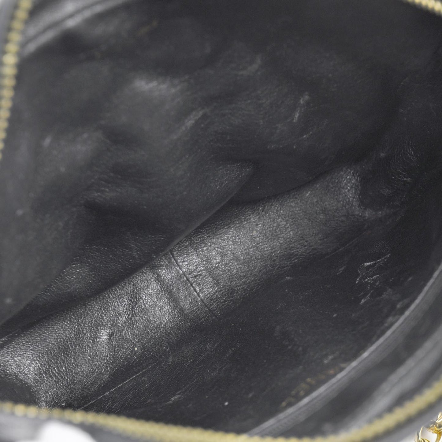 Lambskin Quilted Tassel Camera Case Navy