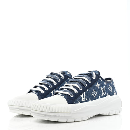 Louis Vuitton Denim Monogram Squad Sneakers 42 Marine 3 of 10