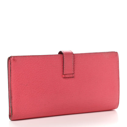 Hermes Chevre Mysore Bearn Gusset Wallet Rose Azalee 3 of 12