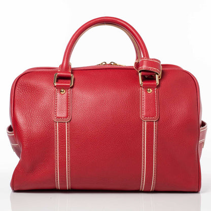 Louis Vuitton Tobago Leather Carryall Red 4 of 12